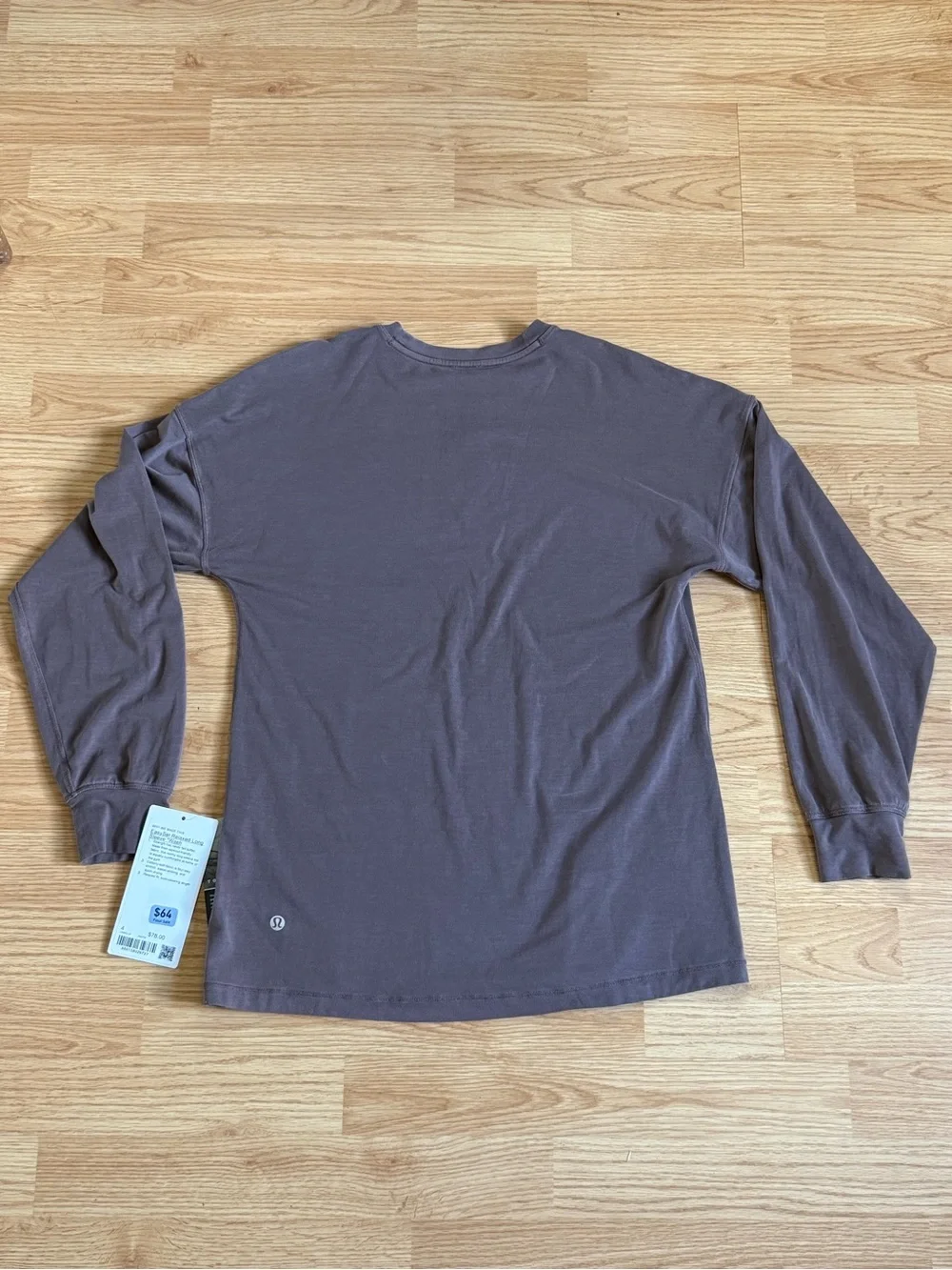 lululemon Easy Set Relaxed Long Sleeve Tee in Dilute Wash Twig